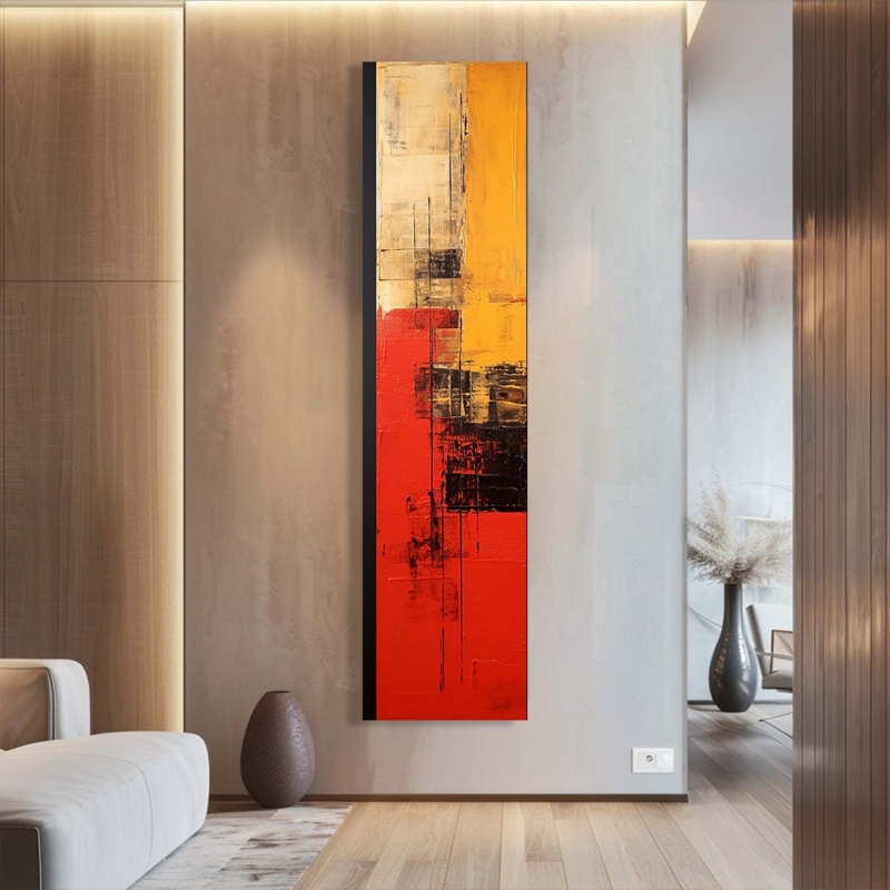 Long Narrow Wall Art, Tall Narrow Wall Art, Vertical Wall Art, Long ...
