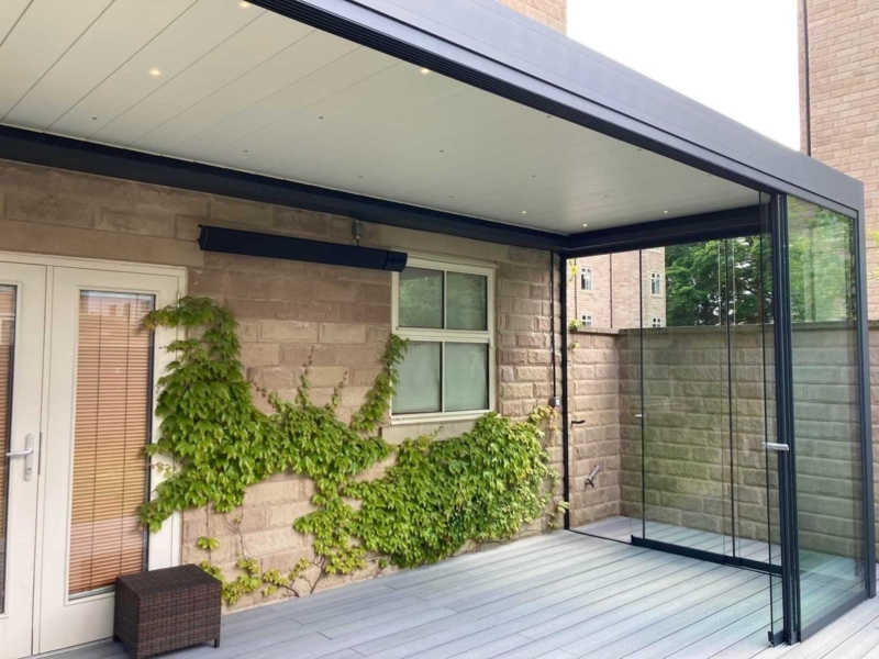 Louvered Pergola Glass Room | Azure Outdoor Living