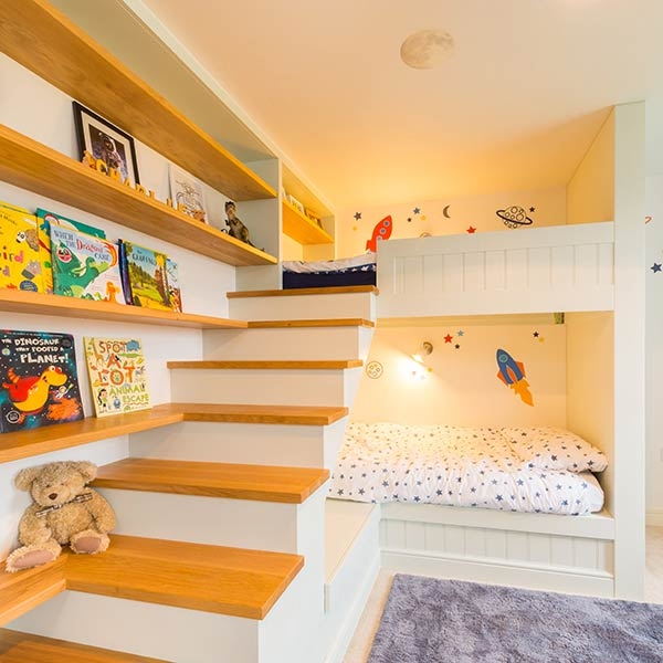Luxury Kids Bunk Beds with Built-In Storage Steps