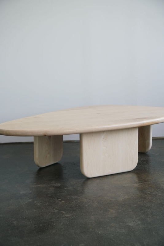 Maple Organic Shaped Coffee Table Minimalist Design