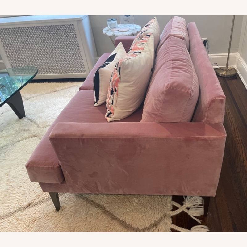 Mauve Velvet Andes Sofa by West Elm