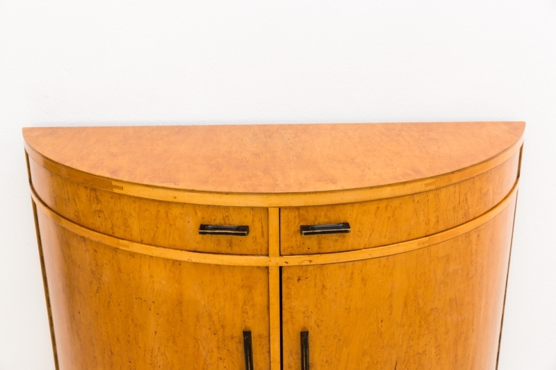 Mid-Century Half Moon Sideboard by Alvar Aalto