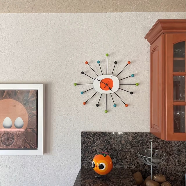 Mid Century Modern Asymmetric Wall Clock Decor