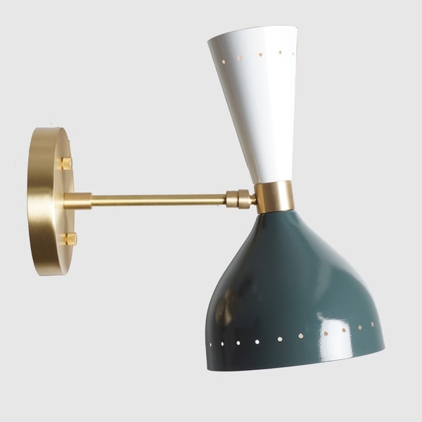 Mid-Century Modern Brass Wall Sconce Lighting