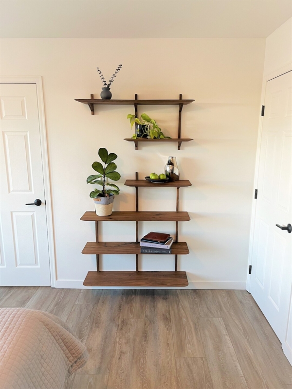 Mid Century Modern Floating Wall Shelving Unit