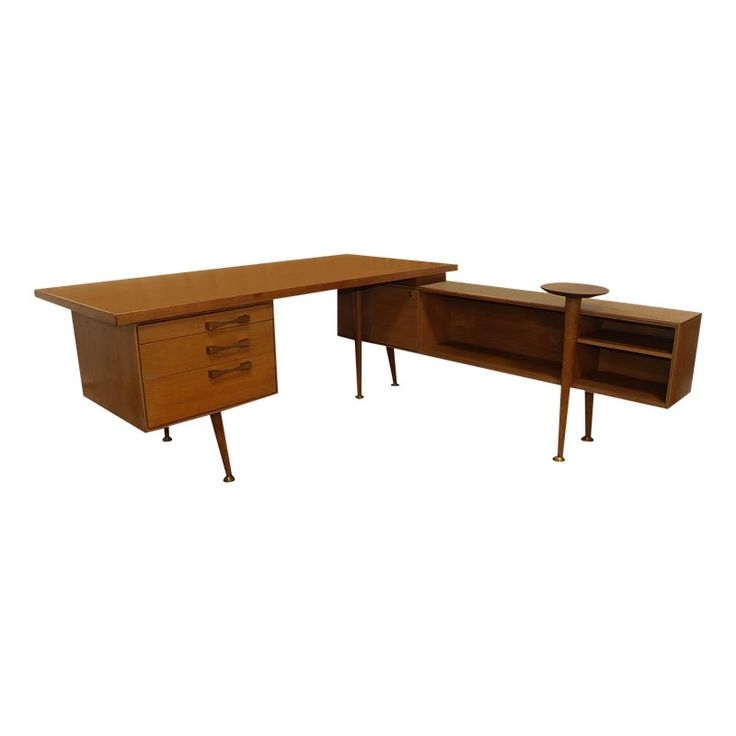 Mid Century Modern Leopold L Shaped Desk in 2020 | L shaped desk, Mid ...