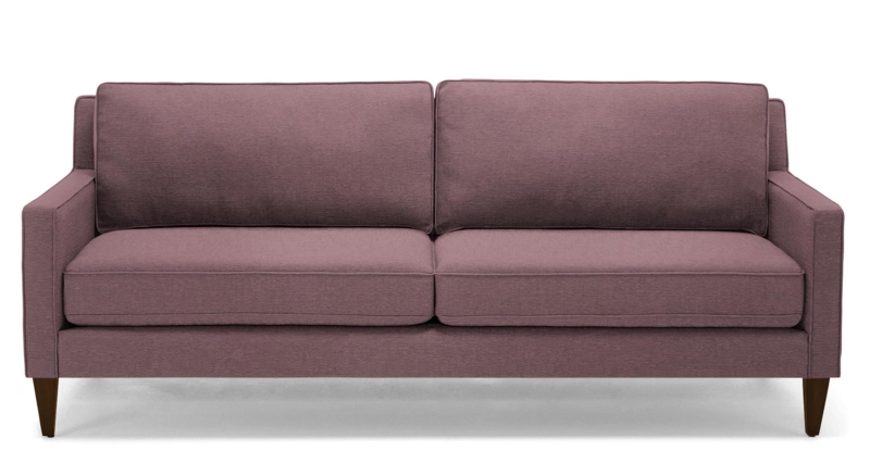 Mid Century Modern Purple Levi Sofa in Mauve