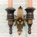 Mid-Century Modern Wood and Brass Wall Sconce