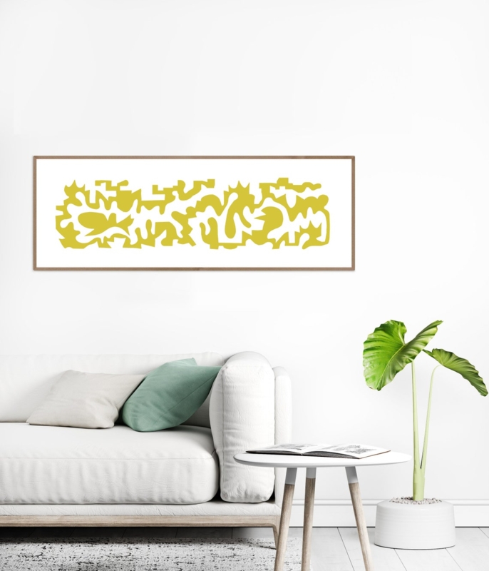 Modern Abstract Long Narrow Vertical Wall Art