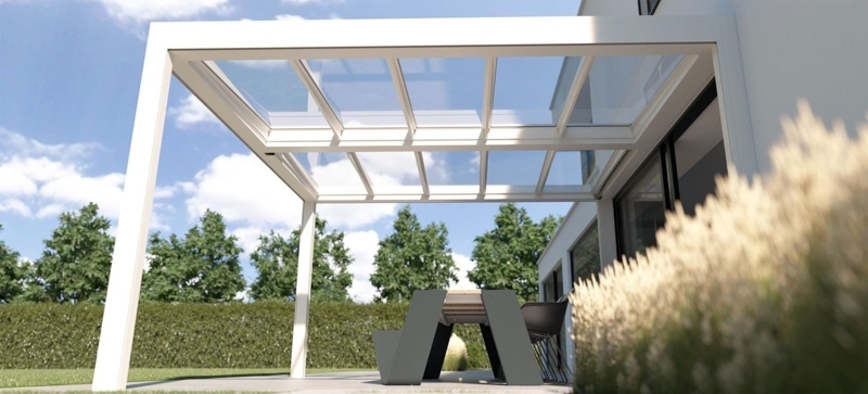 Modern Brustor B700 Glass Roof Pergola Design