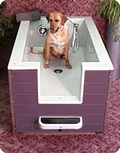 Modern Fiberglass Dog Bath Tub with Raised Design