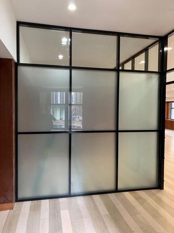 Modern Frosted Glass Office Partition Wall