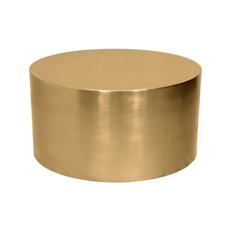 Modern Gold Drum Coffee Table for Stylish Interiors