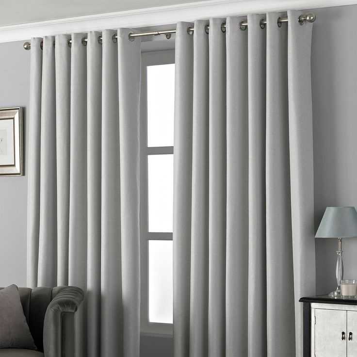 Modern Gray Pendleton Jacquard Eyelet Curtains