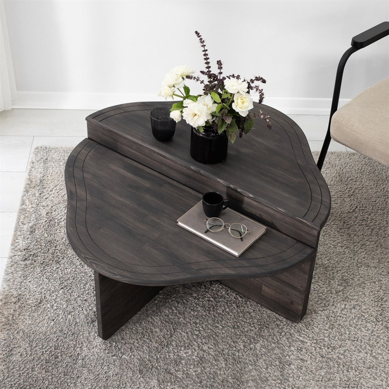 Modern Irregular Anthracite Coffee Table Design