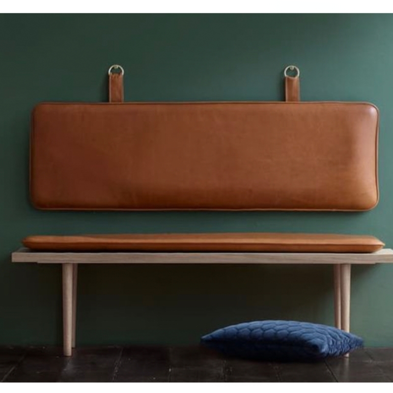 Modern Leather Banquette Back with Minimalist Bench
