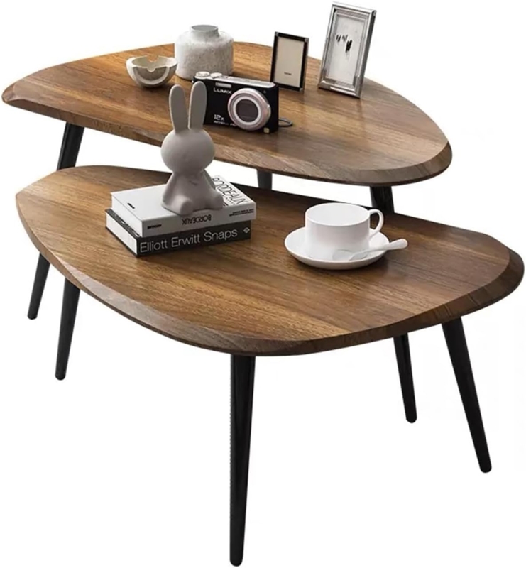 Modern Light Luxury Irregular Wooden Coffee Tables