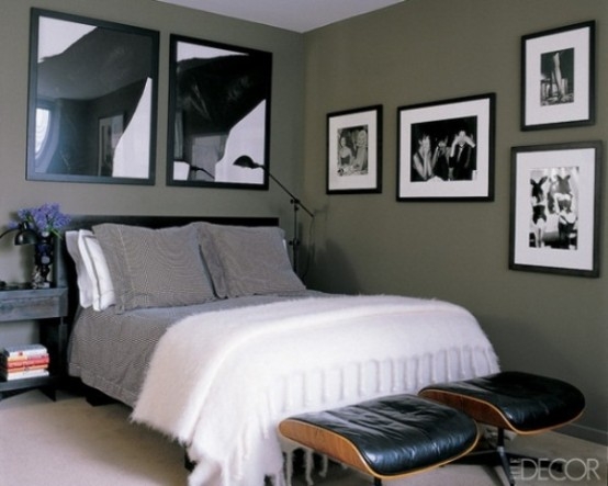 Modern Masculine Bedroom with Black and Grey Accents