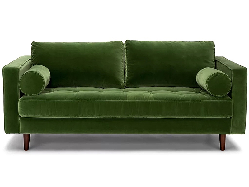 Modern Moss Green Copenhagen 2-Seater Sofa
