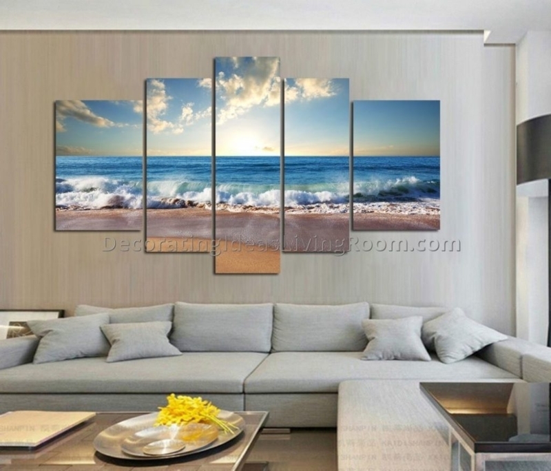 Modern Multi-Panel Ocean Wall Art for Living Room