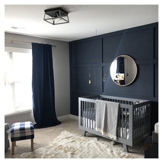 navy blue crib and dresser set Cottage Colors 2 Pc Navy Bedroom Set With Crib, Bookcase With Changing Tray