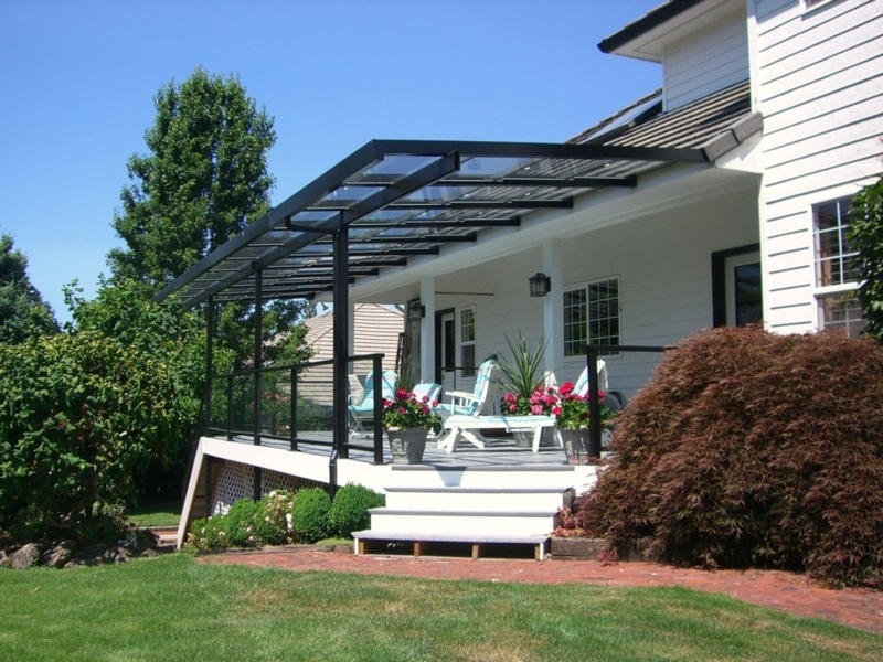 Modern Retractable Glass Roof Patio Cover Design