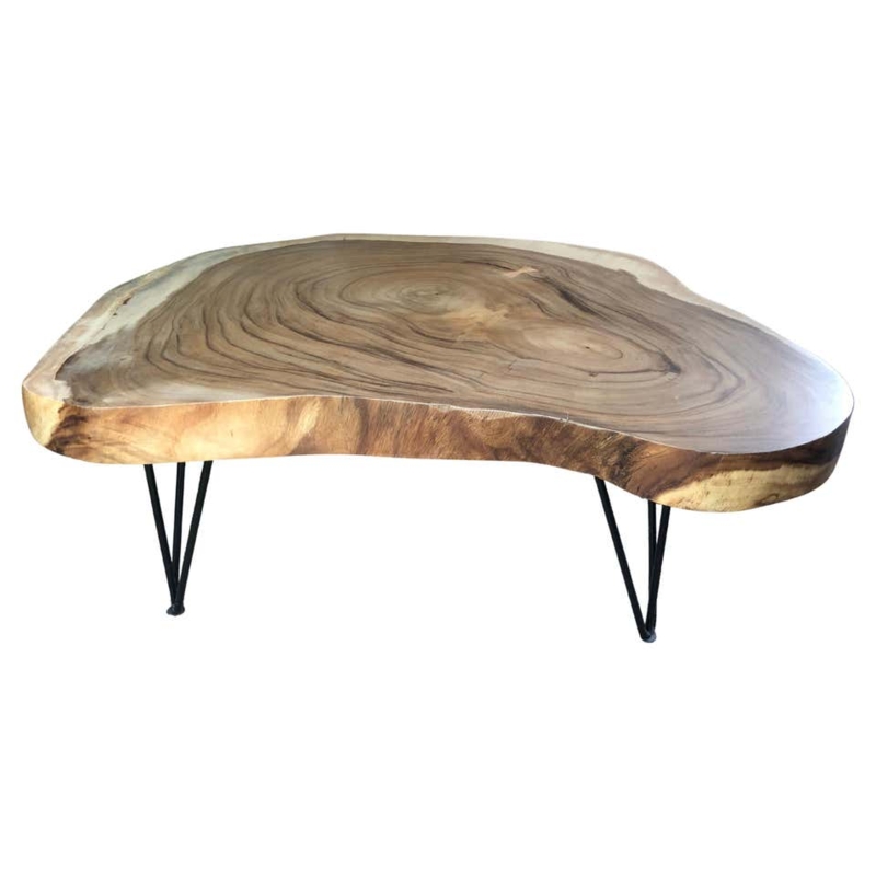Organic Amoeba Shaped Handmade Maple Coffee Table