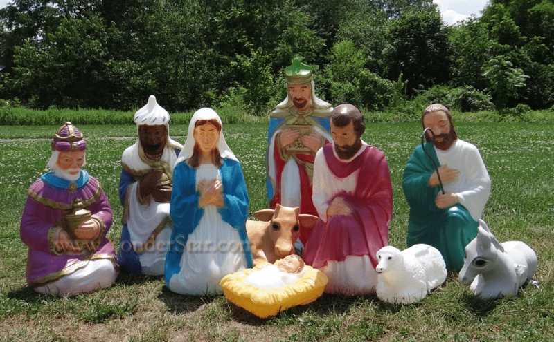 Outdoor Lighted Nativity Scene Holiday Decoration