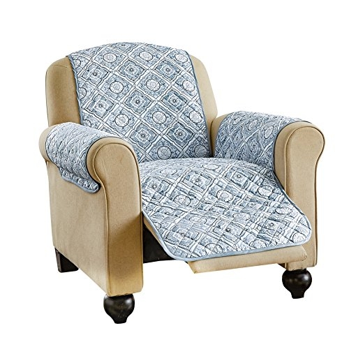 Patterned Quilted Footrest Cover for Recliner Chair