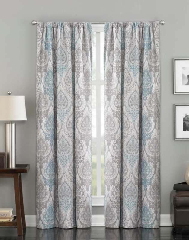 Pendleton Paisley Damask Ikat Pattern Curtain Panels