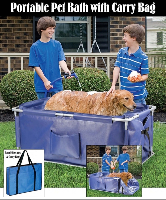 Portable Dog Bath Tub with Convenient Carry Bag