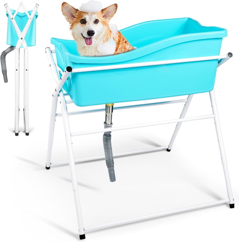 Portable Foldable Dog Bath Tub with Drain Hose