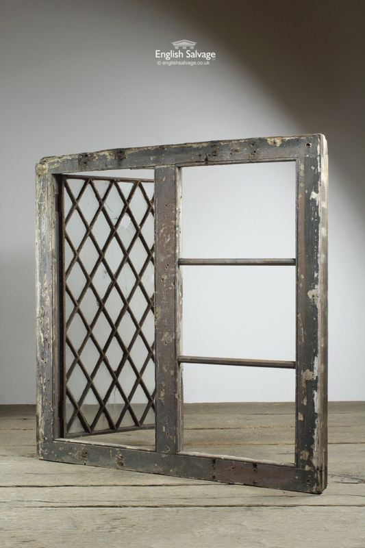 Reclaimed Oak Wood Lattice Window Frame