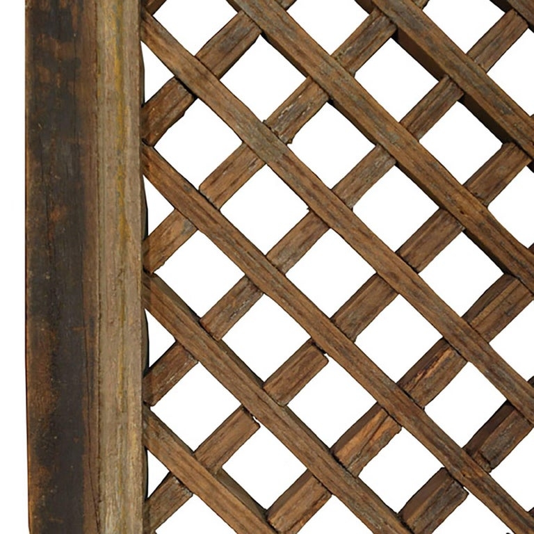 Rustic Chinese Lattice Wooden Window Panel