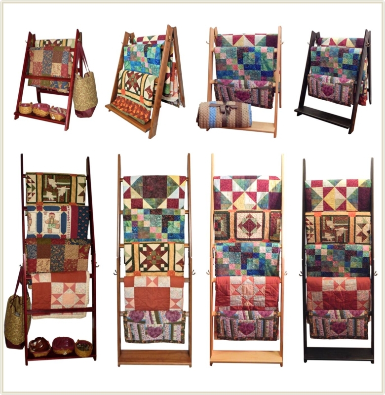 Rustic Ladder Quilt Display Racks for Cozy Interiors