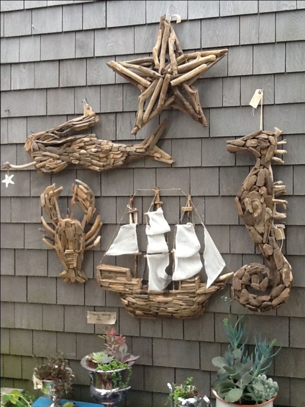 Rustic Nautical Driftwood Wall Art Decor