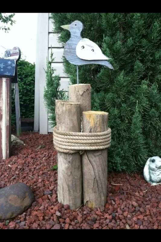 Rustic Nautical Outdoor Garden Decor with Rope