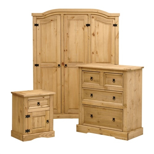 Rustic Solid Pine Bedroom Furniture Set