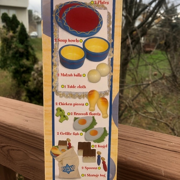 Shabbat Wooden Dinner Play Set for Kids