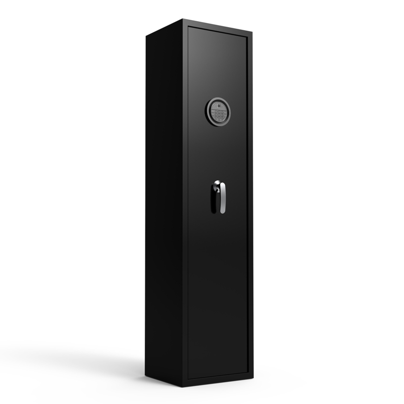 Sleek Black Wall Mount Gun Safe for Home Office