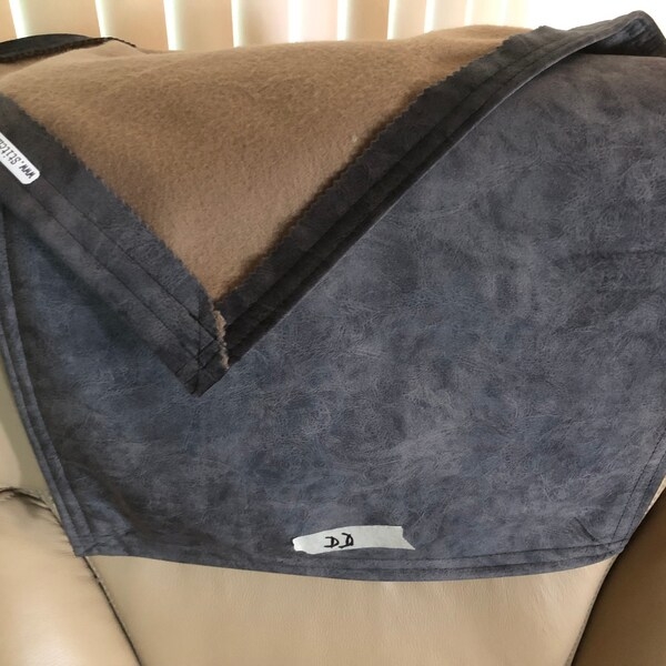 Soft Brown and Gray Recliner Footrest Cover