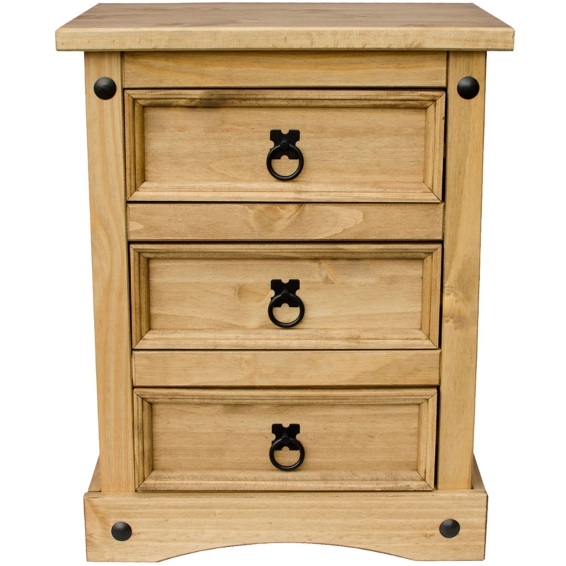 Solid Pine Wood Chest Of Drawers Bedside Table