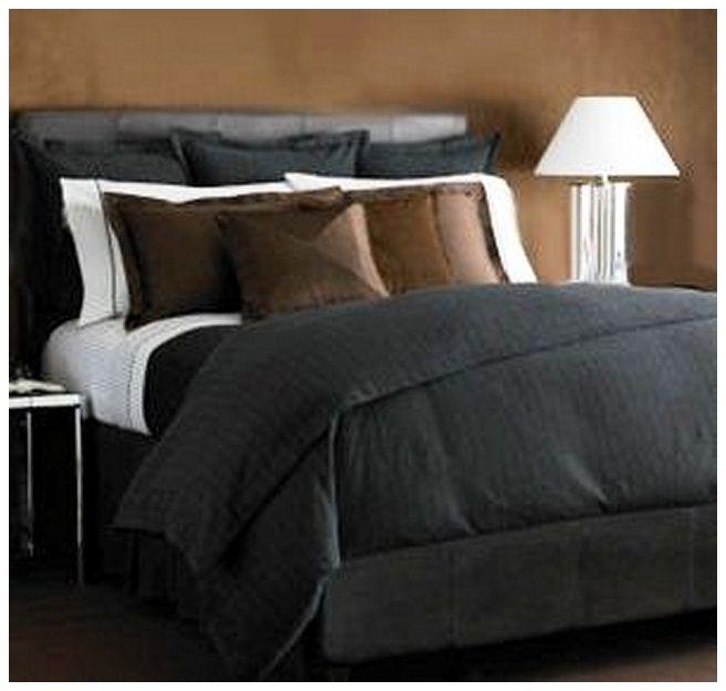 Sophisticated Masculine Bedding with Dark Neutrals