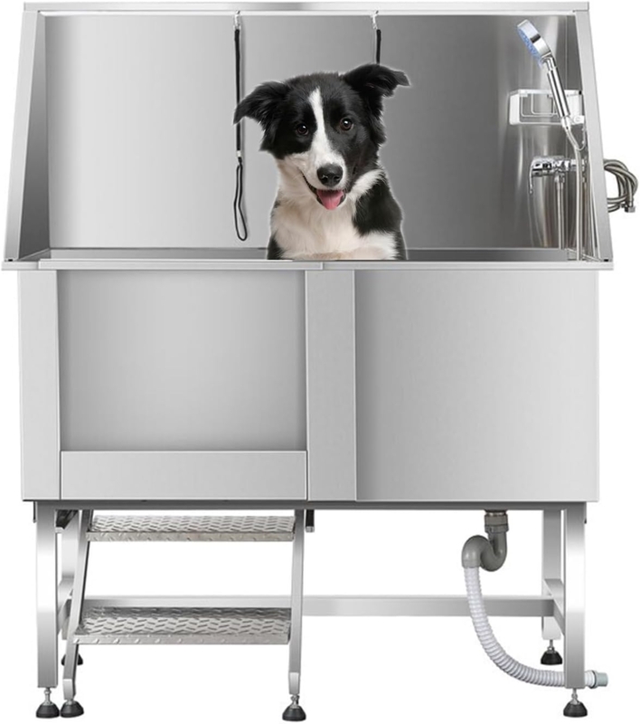 Stainless Steel Large Dog Grooming Bathtub