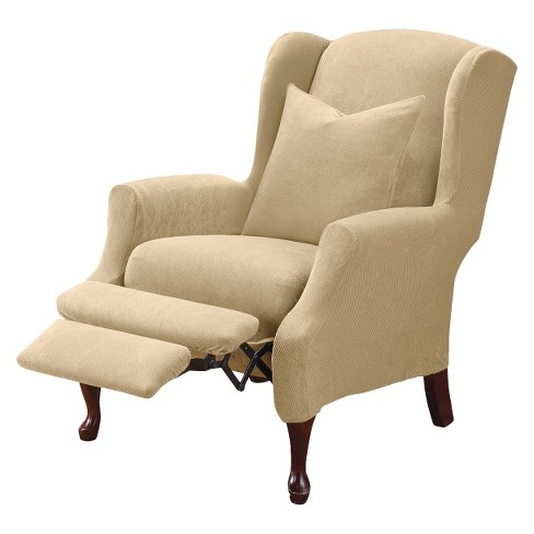 Stretch Pique Wing Recliner Slipcover - Sure Fit : Target