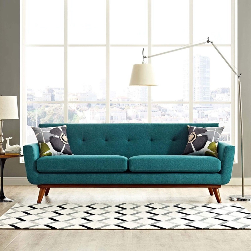 teal scandinavian sofa | Interior Design Ideas