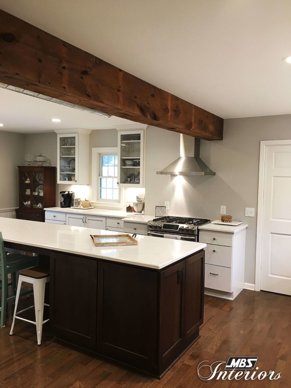 Traditional Kitchen with Island-Table Hybrid Design