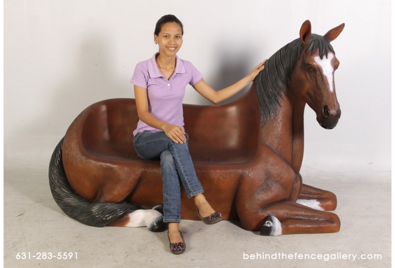 Unique Horse-Shaped Bench for Rustic Interiors