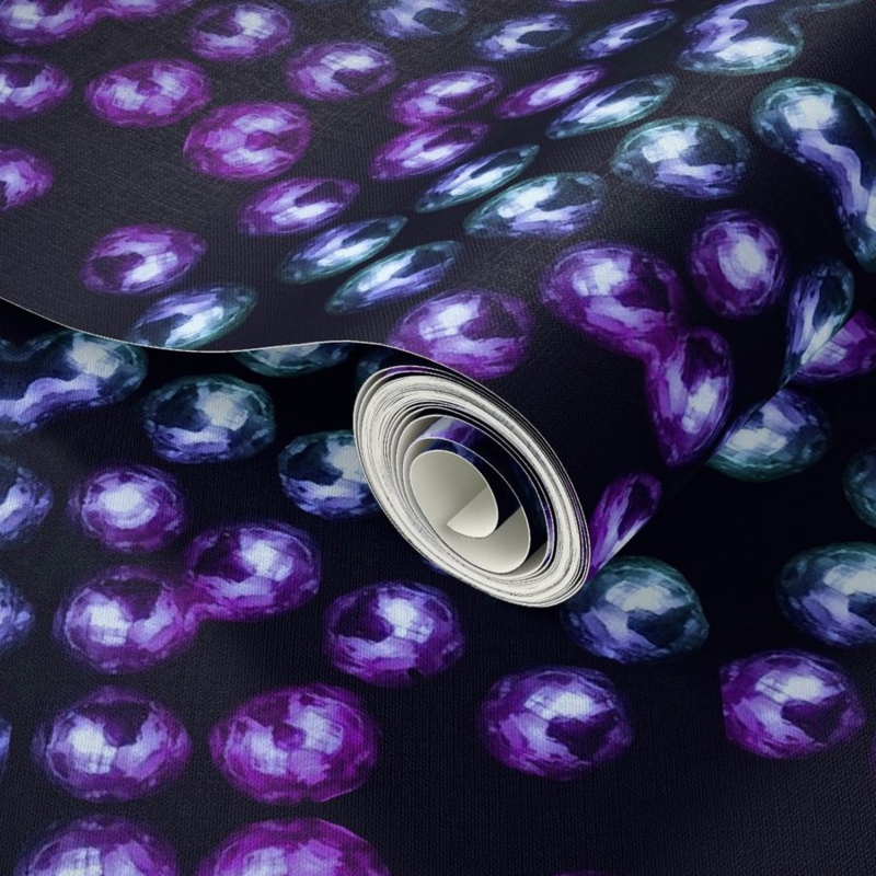 Vibrant Jewel-Tone Wallpaper with Glossy Finish