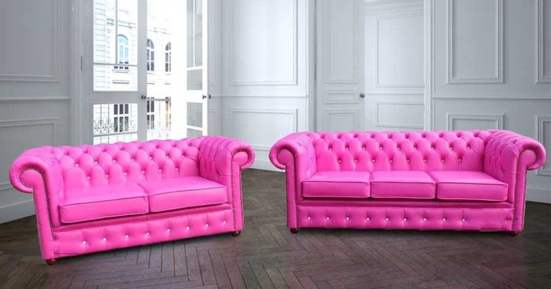 Pink Leather Sofas